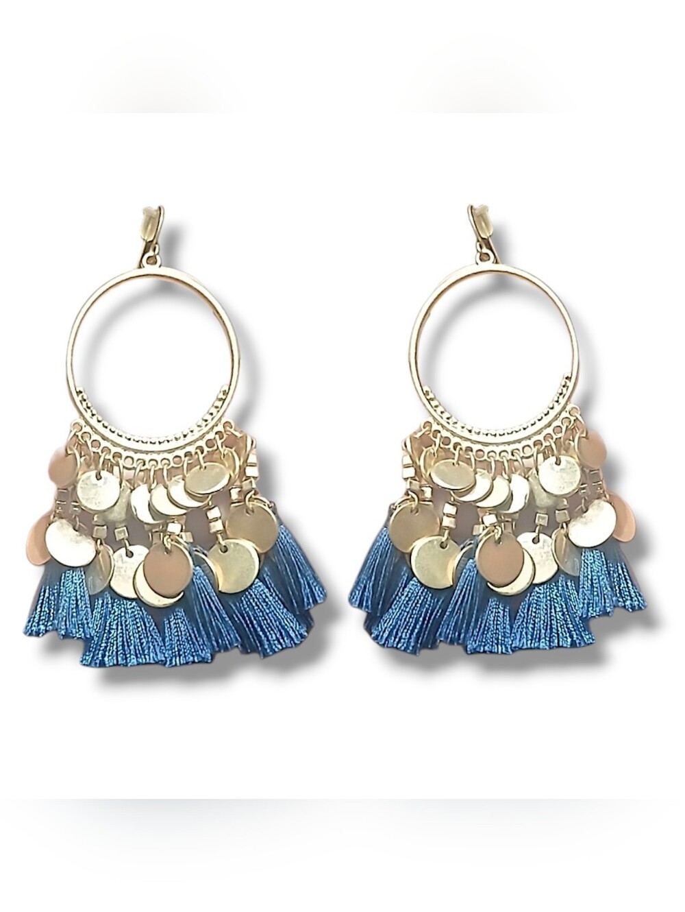 NWOT Boho Chandelier Tassel Earrings